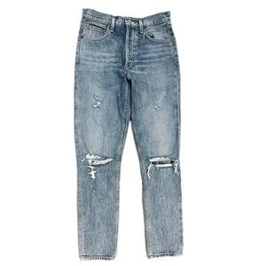 AGOLDE High Rise Button Fly Straight Leg Jeans Size 24